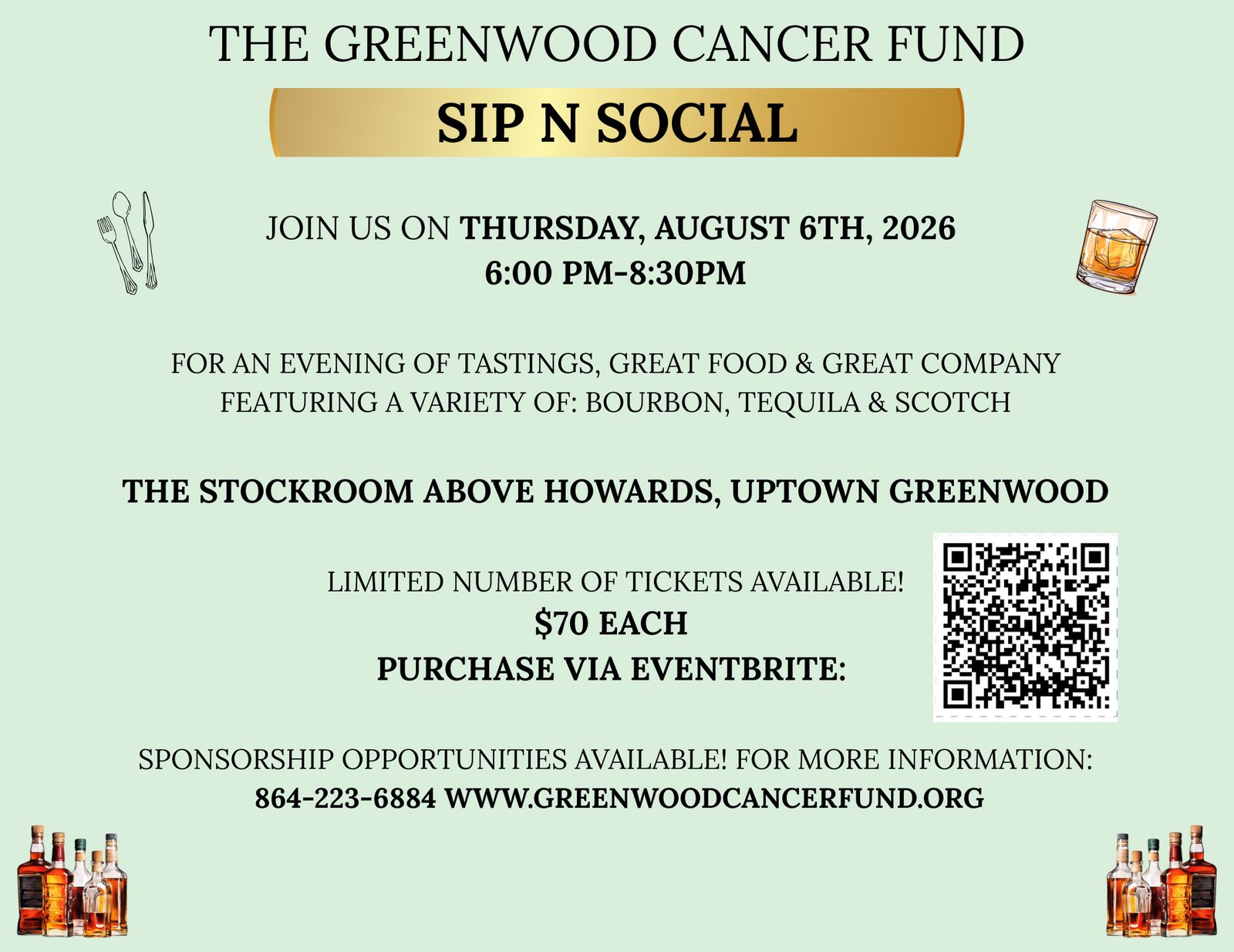 SIP & Social Event - Greenwood Cancer Fund